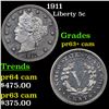 Image 1 : Proof 1911 Liberty Nickel 5c Grades Select+ Proof Cameo
