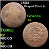 Image 1 : 1803 Draped Bust Large Cent 1c Grades ag