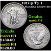 Image 1 : 1917-p Ty I Standing Liberty Quarter 25c Grades Select Unc FH
