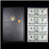 Image 1 : UNCUT MINT SHEET of 4x 2001 $5 Federal Reserve Notes All GEM or Better