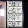 Image 3 : UNCUT MINT SHEET of 4x 2001 $5 Federal Reserve Notes All GEM or Better