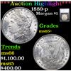 ***Auction Highlight*** 1889-p Morgan Dollar $1 Graded ms65+ By SEGS (fc)
