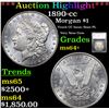 ***Auction Highlight*** 1890-cc Morgan Dollar $1 Graded ms64+ By SEGS (fc)