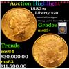 ***Auction Highlight*** 1882-s Gold Liberty Double Eagle $20 Graded ms63+ By SEGS (fc)