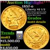 ***Auction Highlight*** 1857-o Gold Liberty Quarter Eagle $2 1/2 Graded ms63 details By SEGS (fc)