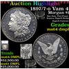 Image 1 : *HIGHLIGHT OF ENTIRE AUCTION* 1897/7-o Vam 4 Morgan Dollar $1 Graded ms64 dmpl By SEGS (fc)