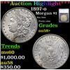 ***Auction Highlight*** 1897-o Morgan Dollar $1 Graded au58+ By SEGS (fc)