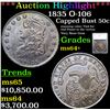 ***Auction Highlight*** 1835 O-106 Capped Bust Half Dollar 50c Graded ms64+ By SEGS (fc)