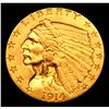 Image 2 : ***Auction Highlight*** 1914-p Gold Indian Quarter Eagle $2 1/2 Graded Select Unc By USCG (fc)
