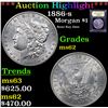 Image 1 : ***Auction Highlight*** 1886-s Morgan Dollar $1 Graded Select Unc By USCG (fc)