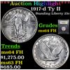 Image 1 : ***Auction Highlight*** 1917-d Ty II Standing Liberty Quarter 25c Graded Choice Unc FH By USCG (fc)