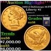 ***Auction Highlight*** 1860-d Dahlonega 38-FF Gold Liberty Half Eagle $5 Graded Choice AU/BU Slider