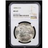 Image 2 : NGC 1898-o Morgan Dollar $1 Graded ms63 By NGC