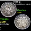 Image 1 : 1856-p Seated Liberty Half Dime 1/2 10c Grades AU, Almost Unc