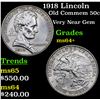 Image 1 : 1918 Lincoln Old Commem Half Dollar 50c Grades Choice+ Unc