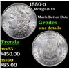 Image 1 : 1880-o Morgan Dollar $1 Grades Unc Details