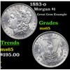 Image 1 : 1883-o Morgan Dollar $1 Grades GEM Unc