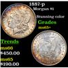 Image 1 : 1887-p Morgan Dollar $1 Grades GEM+ Unc