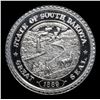 Image 2 : 1987 State of South Dakota Silver Round Grades Choice Unc PL