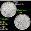 1907 Liberty Nickel 5c Grades xf