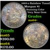 Image 1 : 1883-o Rainbow Toned Morgan Dollar $1 Grades Choice+ Unc