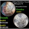 Image 1 : 1886-p Rainbow Toned Morgan Dollar $1 Grades Select+ Unc