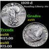 Image 1 : 1929-d Standing Liberty Quarter 25c Grades Select AU