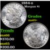 Image 1 : 1884-o Morgan Dollar $1 Grades GEM+ Unc
