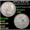 1876-p WB-101 Seated Half Dollar 50c Grades xf