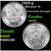 Image 1 : 1889-p Morgan Dollar $1 Grades GEM Unc