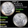 Image 1 : 1887-p Morgan Dollar $1 Grades GEM Unc