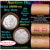 Image 1 : ***Auction Highlight***  Full solid date Key Date 1890-cc Morgan silver $1 roll, 20 coins (fc)