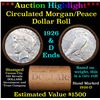 Image 1 : ***Auction Highlight*** Full solid Date 1926-d Peace silver dollar roll, 20 coin (fc)