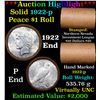 Image 1 : ***Auction Highlight*** AU/BU Slider Northern Nevada Shotgun Solid Date Peace $1 Roll 1922-p Virtual