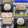 ***Auction Highlight*** Full Morgan/Peace Dunes Hotel silver $1 roll $20, 1881 & 1890 end (fc)