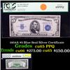 1934A $5 Blue Seal Silver Certificate Graded cu65 PPQ By PCGS