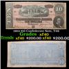Image 1 : 1864 $10 Confederate Note, T-68 Grades xf