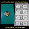 Image 1 : ***Auction Highlight***  UNCUT MINT SHEET of 4x 1988a $1 Federal Reserve Notes All GEM or Better 999