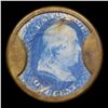 Image 2 : ***Auction Highlight*** 1862 J. Gault Encased Postage, 1c Blue Franklin plus Ayers, nice case & stam
