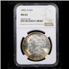 Image 2 : NGC 1902-o Rainbow Toned Morgan Dollar $1 Graded ms63 By NGC