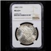 Image 2 : NGC 1880-s Morgan Dollar $1 Graded ms63+ By NGC