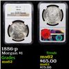 Image 1 : NGC 1886-p Morgan Dollar $1 Graded ms62 By NGC