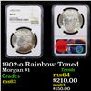 Image 1 : NGC 1902-o Rainbow Toned Morgan Dollar $1 Graded ms63 By NGC
