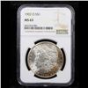 Image 2 : NGC 1902-o Rainbow Toned Morgan Dollar $1 Graded ms63 By NGC