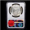 Image 3 : NGC 1902-o Rainbow Toned Morgan Dollar $1 Graded ms63 By NGC