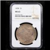 Image 2 : NGC 1898-p Morgan Dollar $1 Graded ms63 By NGC