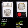 Image 1 : NGC 1887-p Morgan Dollar $1 Graded ms63 By NGC
