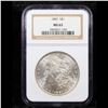 Image 2 : NGC 1887-p Morgan Dollar $1 Graded ms63 By NGC