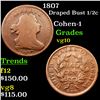 Image 1 : 1807 Draped Bust Half Cent 1/2c Grades vg+