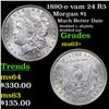 Image 1 : 1890-o vam 24 R5 Morgan Dollar $1 Grades Select+ Unc